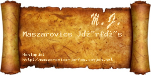 Maszarovics Járfás névjegykártya